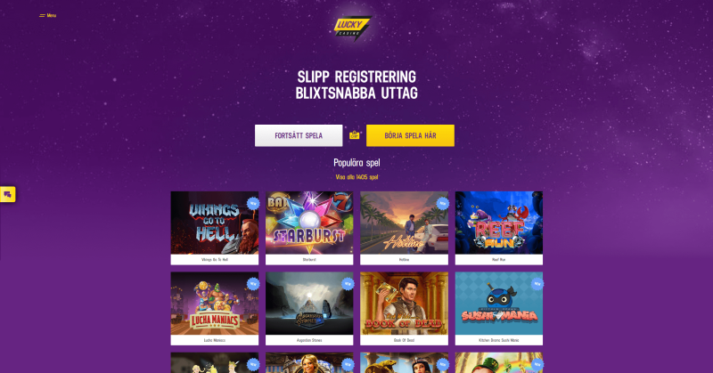 Lucky Casino spelutbud