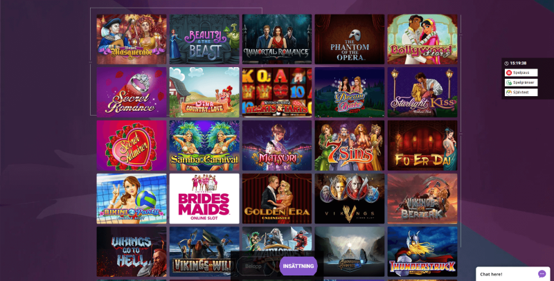 Untold Casino spelutbud