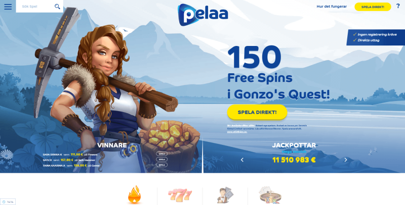 Pelaa välkomsterbjudande