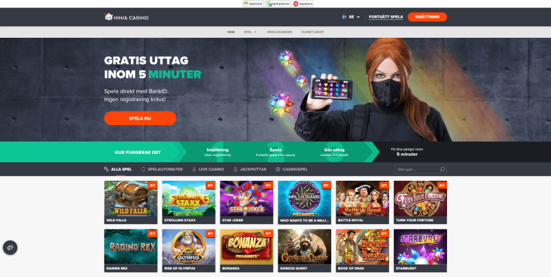 Ninja casino slots