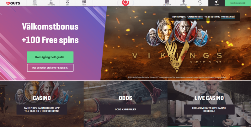 Guts Casino välkomstbonus