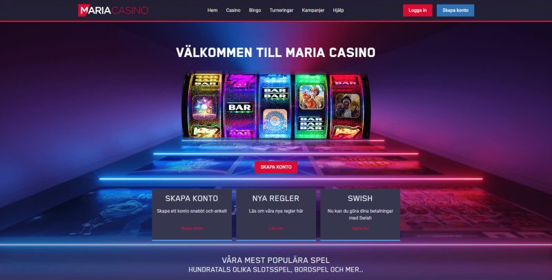 Maria Casinos startsida