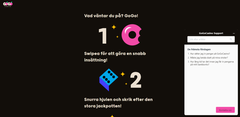 GoGo Casinos kundtjänst