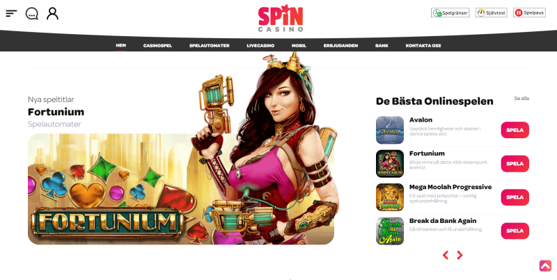 Spin Casino design