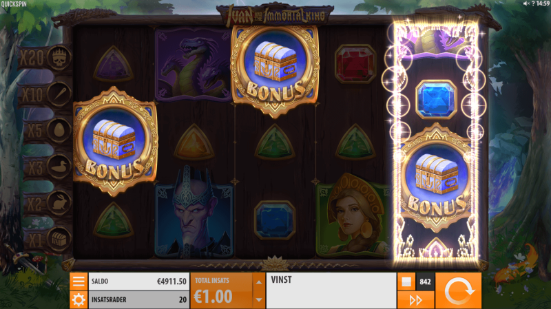 Ivan and the Immortal king bonusspel