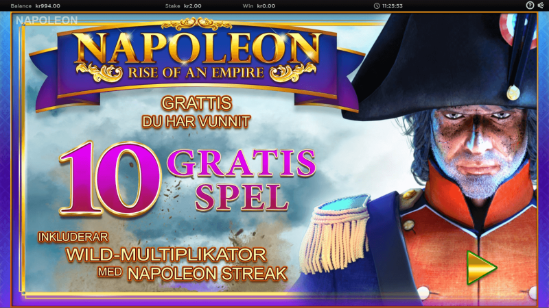 napoleon free spins