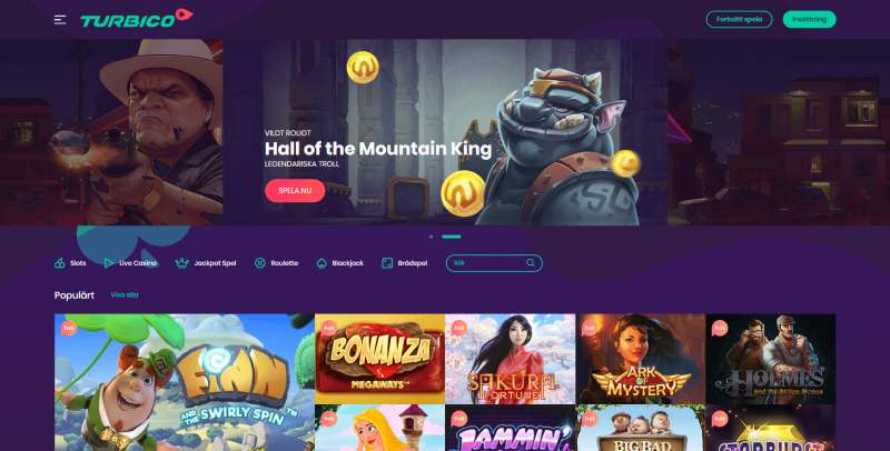 Turbicos design och startsida