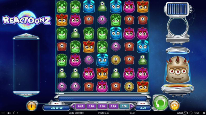 Reactoonz spelfält och design