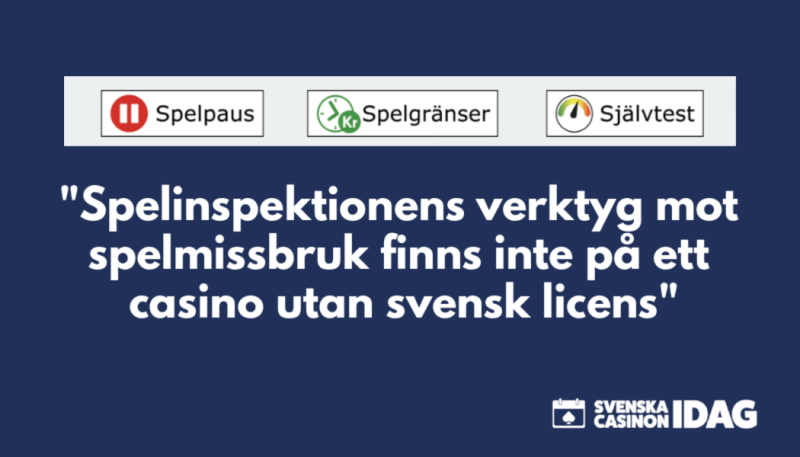 Casino utan spelpaus finns på casino utan licens
