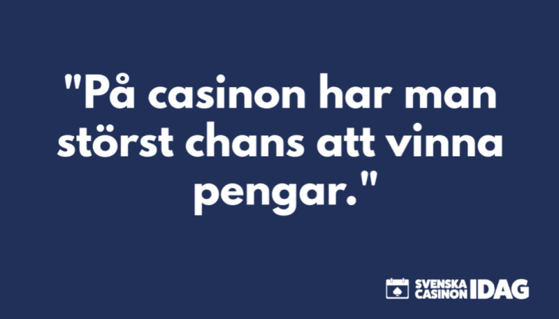 störst chans att vinna pengar