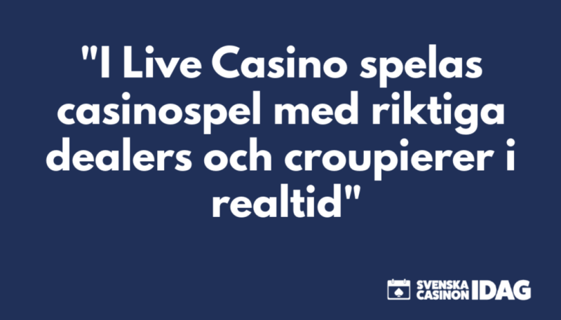 Casinospel som sänds och spelas i realtid