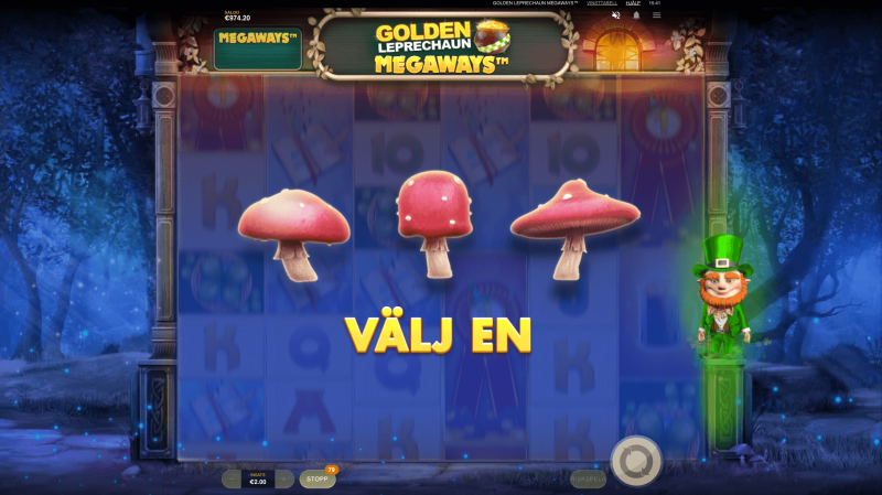 Magiska svampar startar bonusspelet