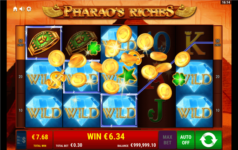 Free spins bonus i Pharaos Riches