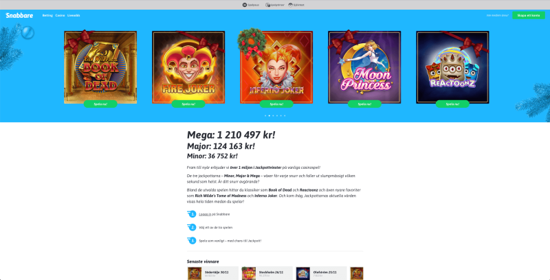 snabbare casino julmiljon 2019