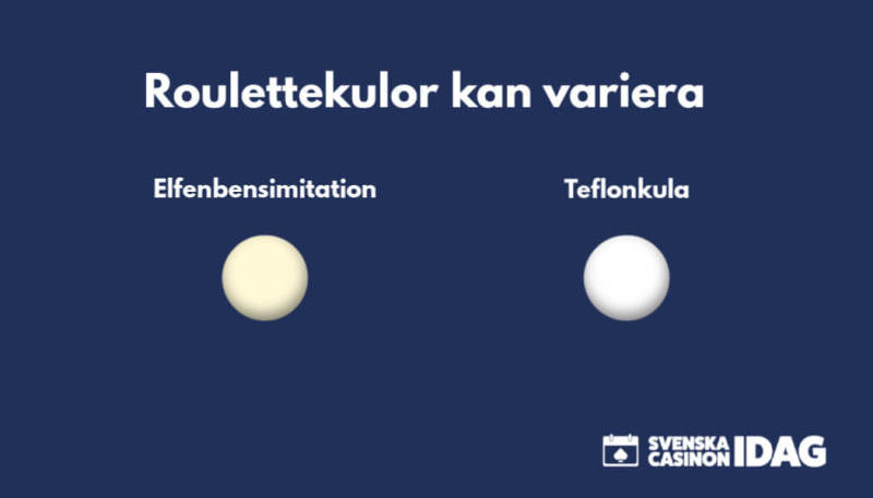 Roulettekulor kan variera