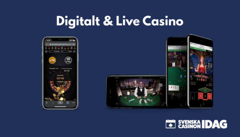 Live casino och vanligt nätcasinospel
