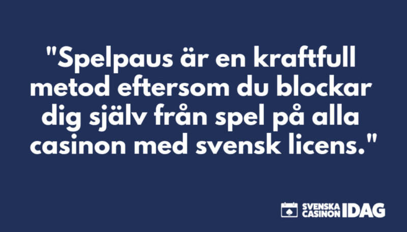 Spelpaus är begränsar destruktivt spel kraftfullt