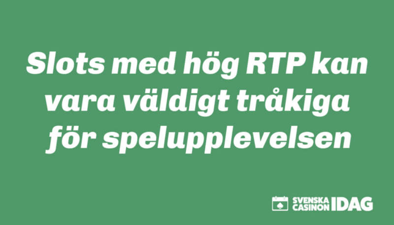 Hög RTP finns i simpla slots